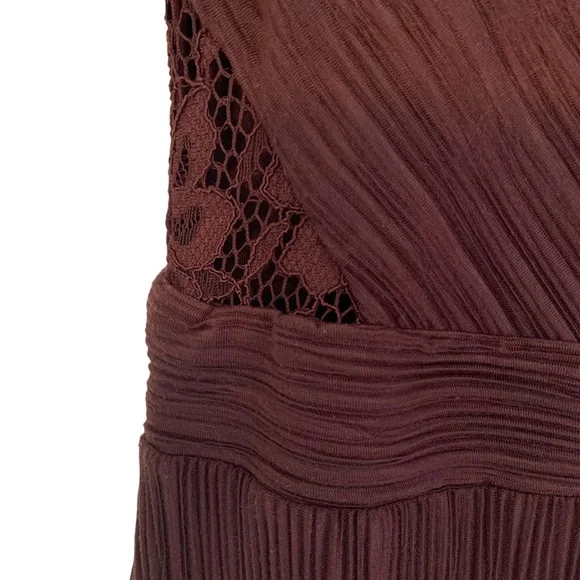 All Saints Ula Mini Dress Burgundy Size S - Picture 7 of 10